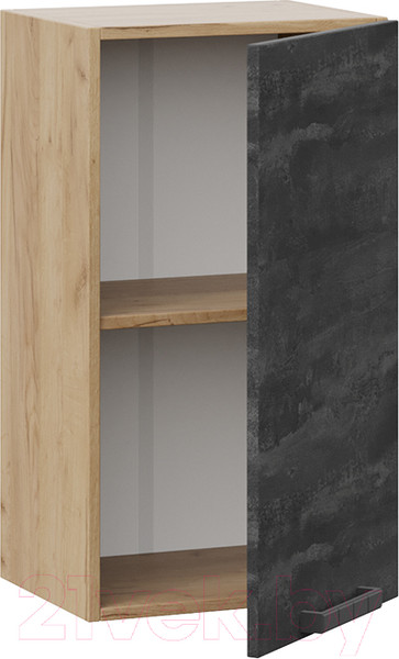 Изображение товара Шкаф навесной для кухни ТриЯ Детройт 1В4 (дуб крафт золотой/угольный камень)