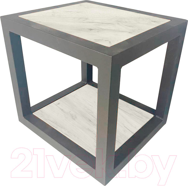 Изображение товара Полка Millwood Лофт 6 Венеция (дуб белый Craft/металл черный)