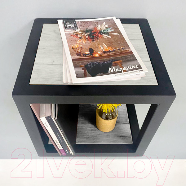 Изображение товара Полка Millwood Лофт 6 Венеция (дуб белый Craft/металл черный)