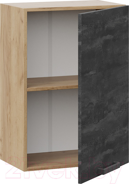 Изображение товара Шкаф навесной для кухни ТриЯ Детройт 1В5  (дуб крафт золотой/угольный камень)