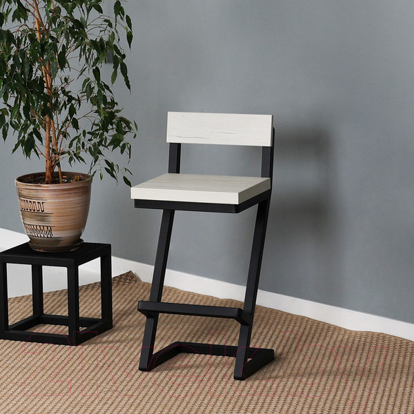 Изображение товара Стул барный Millwood СДН-6 Оберг/L 2 (дуб белый крафт/металл черный)