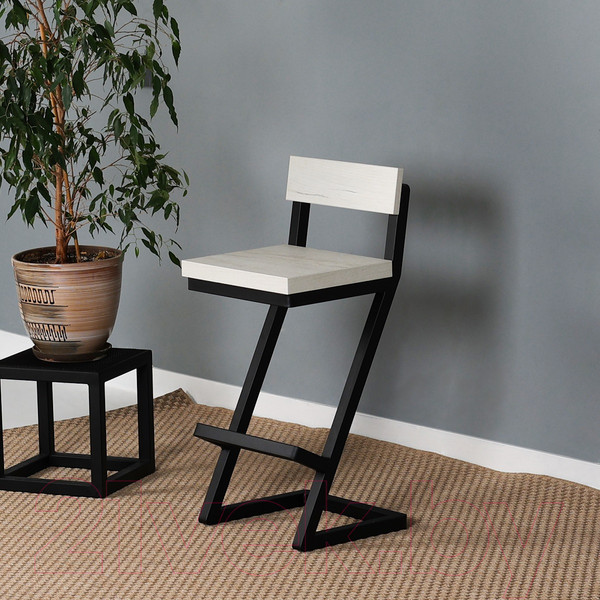 Изображение товара Стул барный Millwood СДН-6 Оберг/L 2 (дуб белый крафт/металл черный)