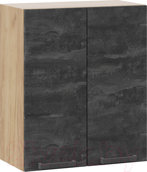 Изображение товара Шкаф навесной для кухни ТриЯ Детройт 1В6 (дуб крафт золотой/угольный камень)