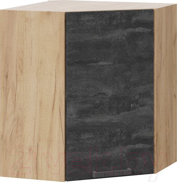 Изображение товара Шкаф навесной для кухни ТриЯ Детройт 1В6У  (дуб крафт золотой/угольный камень)