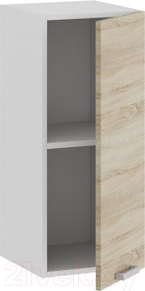 Изображение товара Шкаф навесной для кухни ТриЯ Гранита 1В3 (белый/дуб сонома)