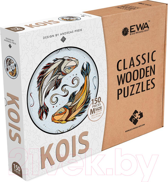 Изображение товара Пазл EWA Карпы Кои (M, картонная упаковка)