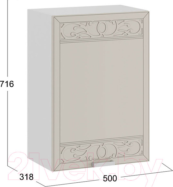 Изображение товара Шкаф навесной для кухни ТриЯ Долорес 1В5 (белый/крем)