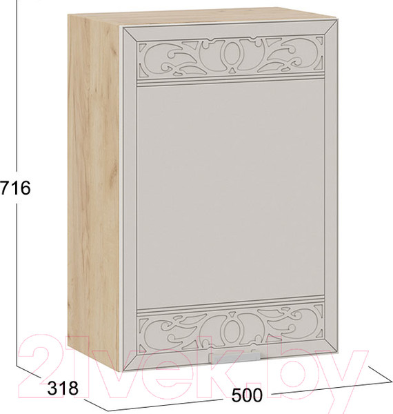 Изображение товара Шкаф навесной для кухни ТриЯ Долорес 1В5 (дуб крафт золотой/крем)