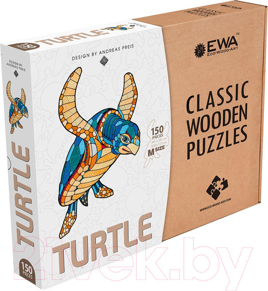 Изображение товара Пазл EWA Черепаха (M, картонная упаковка)