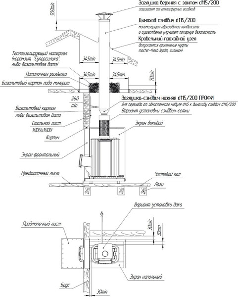 Изображение товара Печь-каменка Теплодар Сахара-24 ЛК (2.0) / ПБ1.64.000.00