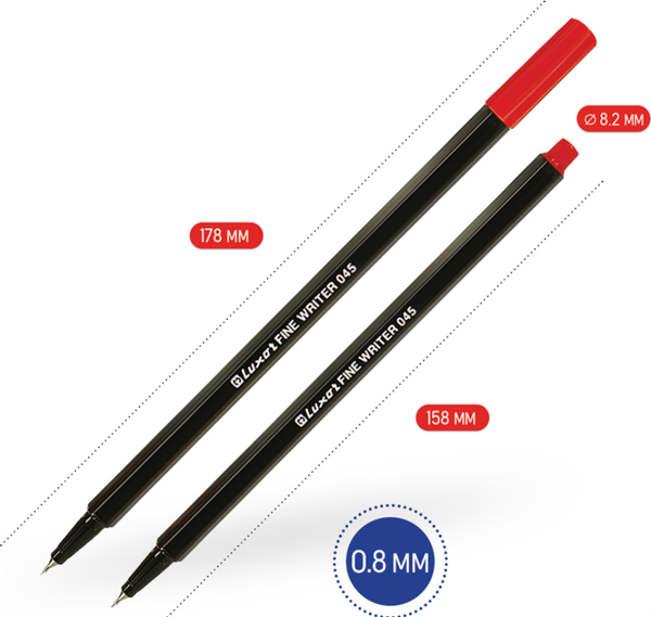 Изображение товара Набор лайнеров Luxor Writer 045 / 15300/20JAR (20цв)