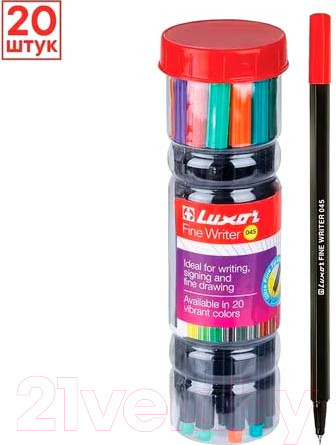 Изображение товара Набор лайнеров Luxor Mini Fine Writer 045 / 15300M/20JAR (20цв)