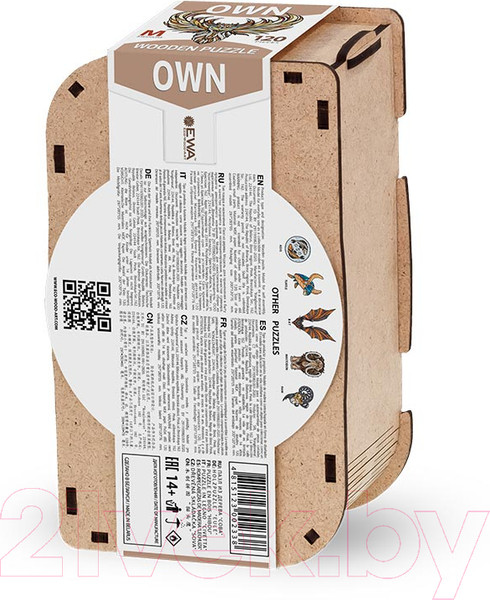 Изображение товара Пазл EWA Сова (M, деревянная упаковка)