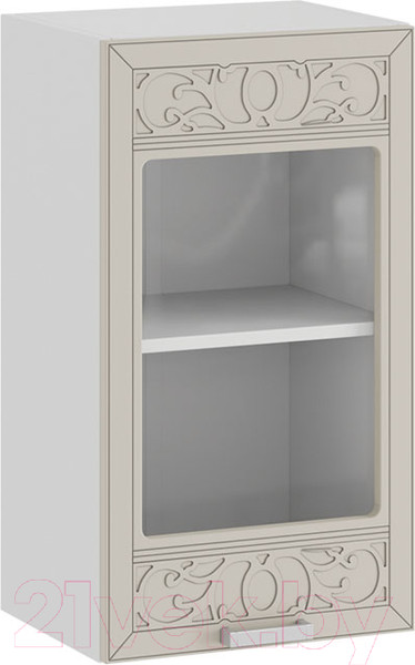 Изображение товара Шкаф навесной для кухни ТриЯ Долорес 1В4С (белый/крем)