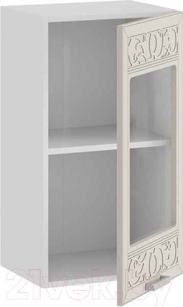 Изображение товара Шкаф навесной для кухни ТриЯ Долорес 1В4С (белый/крем)