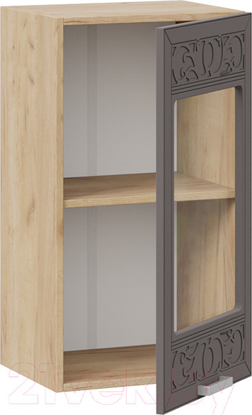 Изображение товара Шкаф навесной для кухни ТриЯ Долорес 1В4С (дуб крафт золотой/муссон)