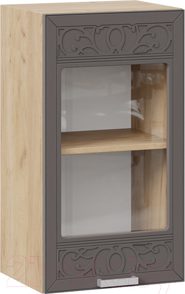 Изображение товара Шкаф навесной для кухни ТриЯ Долорес 1В4С (дуб крафт золотой/муссон)