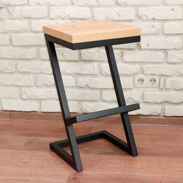 Изображение товара Табурет барный Millwood СДН-6 Бран/L 1 полубарный (дуб золотой крафт/металл черный)