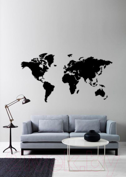 Изображение товара Декор настенный Woodary Карта мира XL / 3203