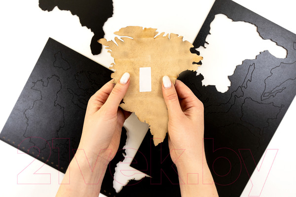 Изображение товара Декор настенный Woodary Карта мира XL / 3203