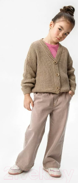 Изображение товара Кардиган детский Amarobaby Knit / AB-OD21-KNIT19/03-134 (бежевый, р. 134)