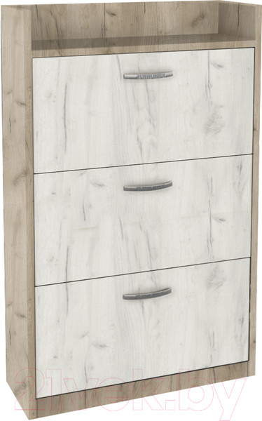 Изображение товара Тумба для обуви Артём-Мебель СН-100.09 (дуб крафт белый/дуб крафт серый)