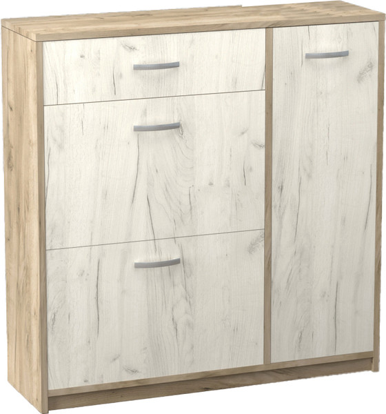 Изображение товара Тумба в прихожую Артём-Мебель СН-100.21 (дуб крафт белый/дуб крафт серый)