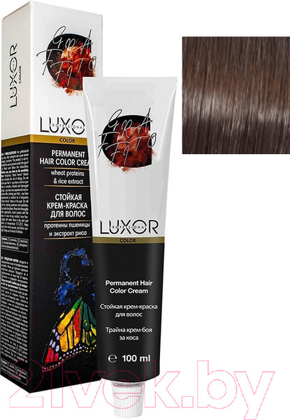 Изображение товара Крем-краска для волос Luxor Professional Стойкая 5.37 (100мл, светлый коричневый золотистый шоколадный)