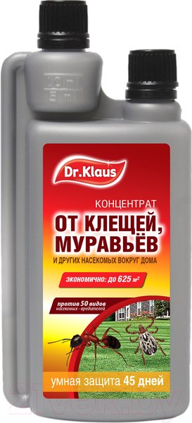 Изображение товара Инсектицид Dr. Klaus От клещей муравьев и других насекомых DK06010012 (250мл)