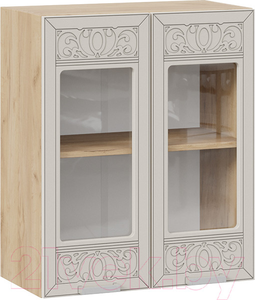 Изображение товара Шкаф навесной для кухни ТриЯ Долорес 1В6С (дуб крафт золотой/крем)