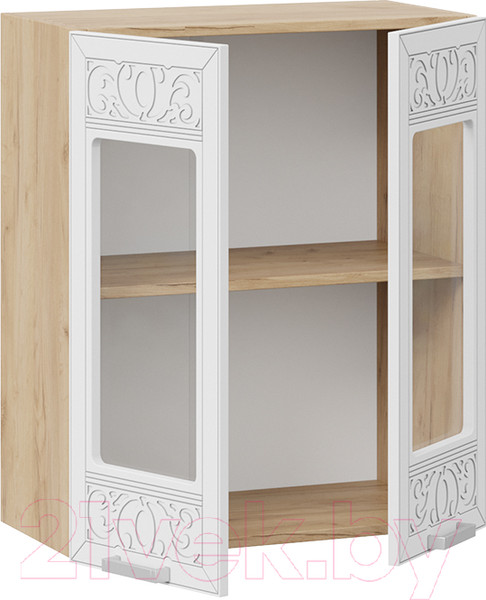 Изображение товара Шкаф навесной для кухни ТриЯ Долорес 1В6С (дуб крафт золотой/сноу)