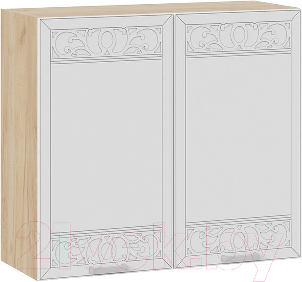 Изображение товара Шкаф навесной для кухни ТриЯ Долорес 1В8 (дуб крафт золотой/сноу)