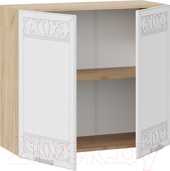 Изображение товара Шкаф навесной для кухни ТриЯ Долорес 1В8 (дуб крафт золотой/сноу)
