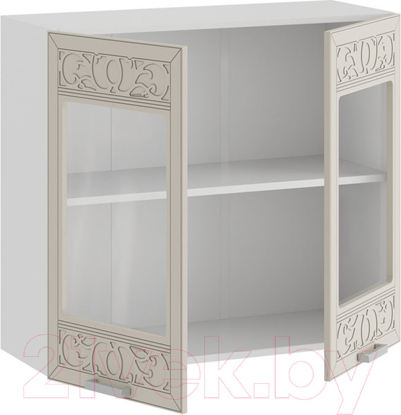 Изображение товара Шкаф навесной для кухни ТриЯ Долорес 1В8С (белый/крем)