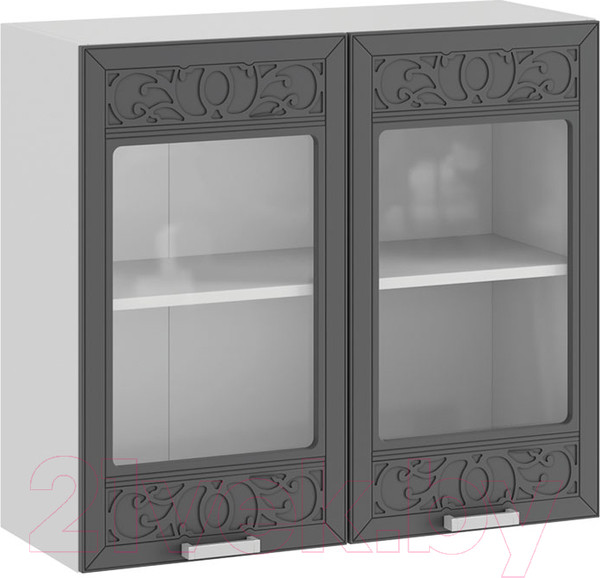 Изображение товара Шкаф навесной для кухни ТриЯ Долорес 1В8С (белый/титан)