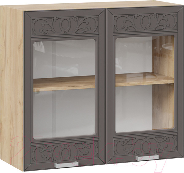 Изображение товара Шкаф навесной для кухни ТриЯ Долорес 1В8С (дуб крафт золотой/муссон)