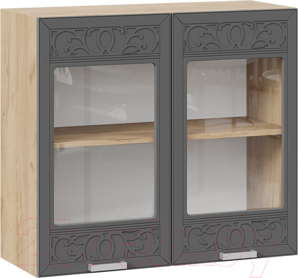 Изображение товара Шкаф навесной для кухни ТриЯ Долорес 1В8С (дуб крафт золотой/титан)