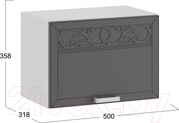 Изображение товара Шкаф навесной для кухни ТриЯ Долорес 1В5Г (белый/титан)