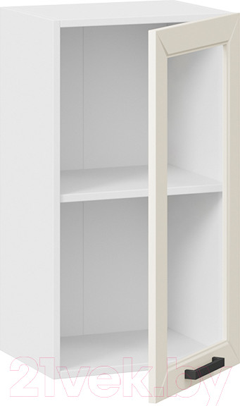 Изображение товара Шкаф навесной для кухни ТриЯ Лорас 1В4С (белый/холст брюле)