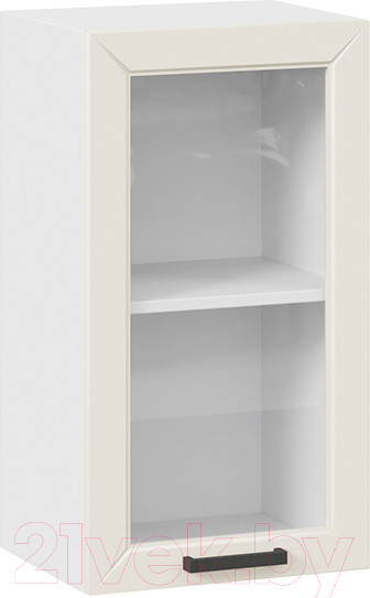 Изображение товара Шкаф навесной для кухни ТриЯ Лорас 1В4С (белый/холст брюле)