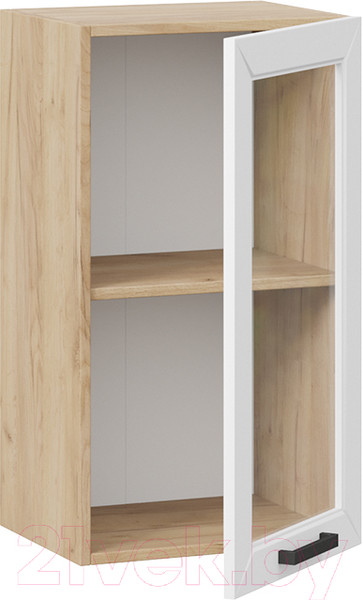 Изображение товара Шкаф навесной для кухни ТриЯ Лорас 1В4С (дуб крафт золотой/холст белый)