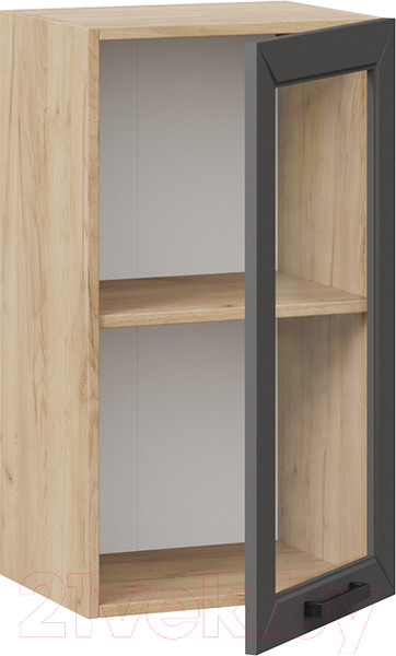 Изображение товара Шкаф навесной для кухни ТриЯ Лорас 1В4С (дуб крафт золотой/холст вулкан)