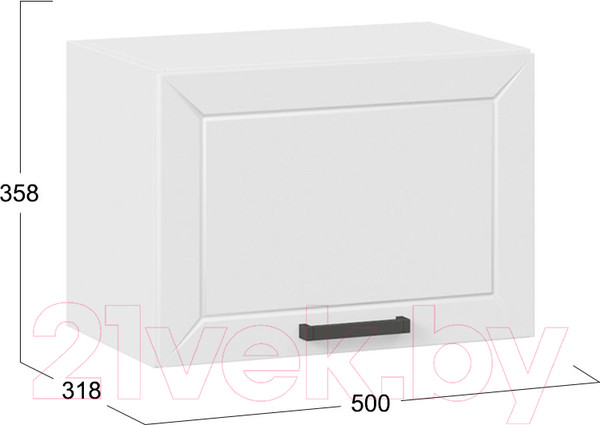 Изображение товара Шкаф под вытяжку ТриЯ Лорас 1В5Г (белый/холст белый)