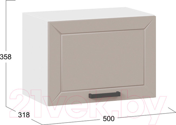 Изображение товара Шкаф под вытяжку ТриЯ Лорас 1В5Г (белый/холст латте)