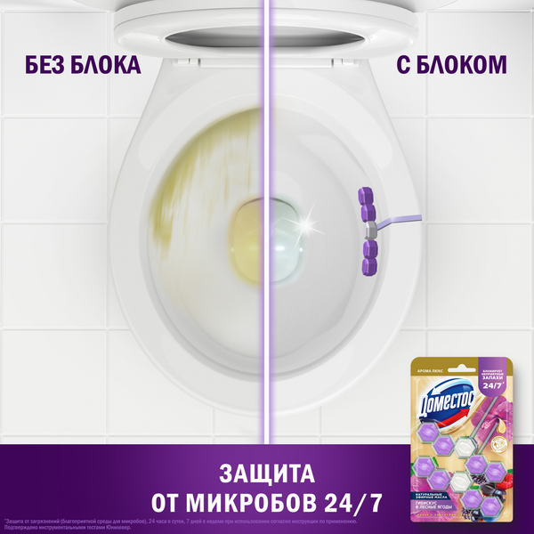 Изображение товара Чистящее средство для унитаза Domestos Power 5. Сказочный аромат Дуо (2x50г)