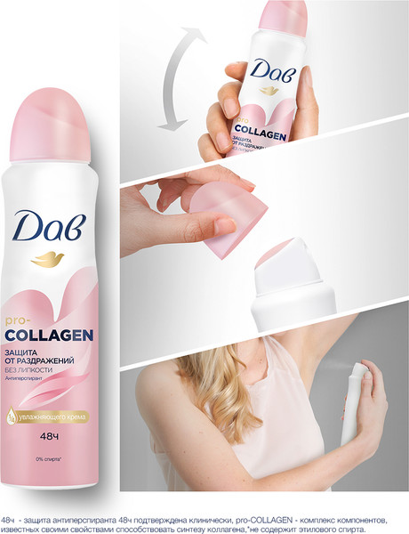 Изображение товара Антиперспирант-спрей Dove Pro-Collagen (150мл)