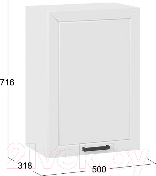 Изображение товара Шкаф навесной для кухни ТриЯ Лорас 1В5 (белый/холст белый)