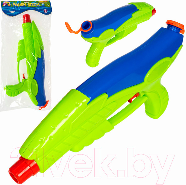 Изображение товара Бластер игрушечный Bondibon Водный пистолет. Наше лето / ВВ2856-Б (зеленый/синий)