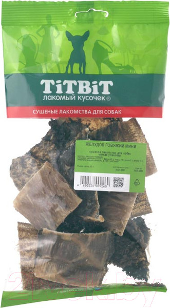 Изображение товара Лакомство для собак TiTBiT Dent Желудок говяжий мини / 9260