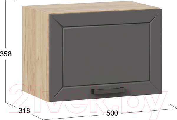 Изображение товара Шкаф под вытяжку ТриЯ Лорас 1В5Г (дуб крафт золотой/холст вулкан)